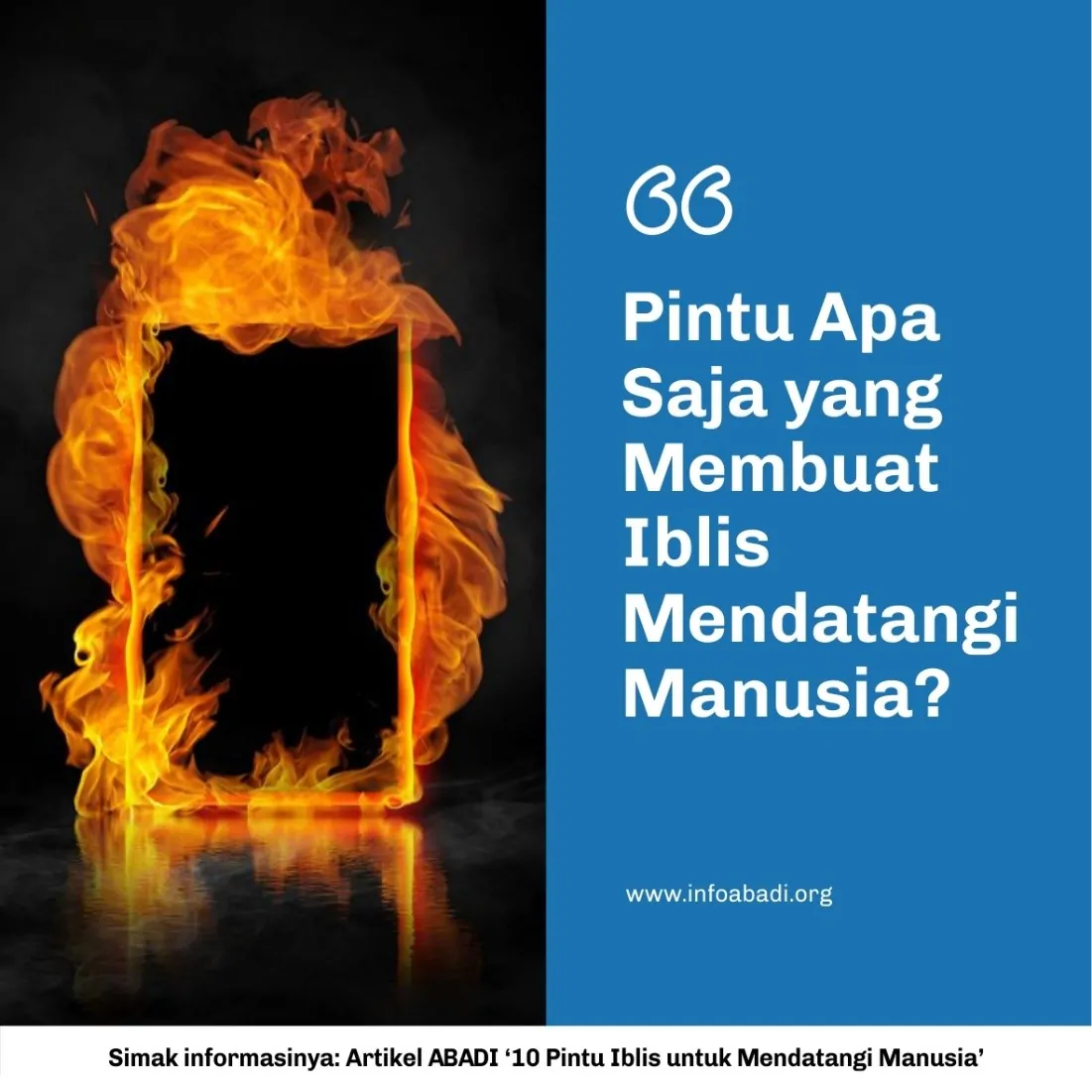 10 Pintu Iblis untuk Mendatangi Manusia