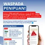 HATI-HATI PENIPUAN! LEMBAGA AMAL ABADI TIDAK PERNAH MENAWARKAN PROGRAM CASHBACK DAN KERJASAMA DENGAN LEMBAGA INVESTASI BERBASIS APLIKASI